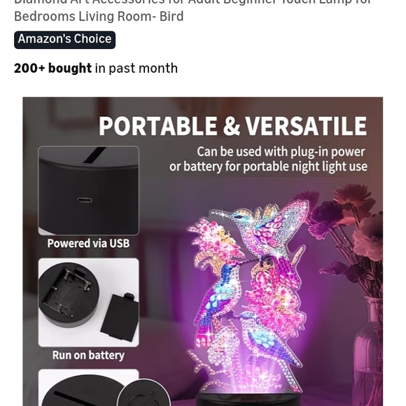 Colorful LED Hummingbird Display - Picture 2 of 5